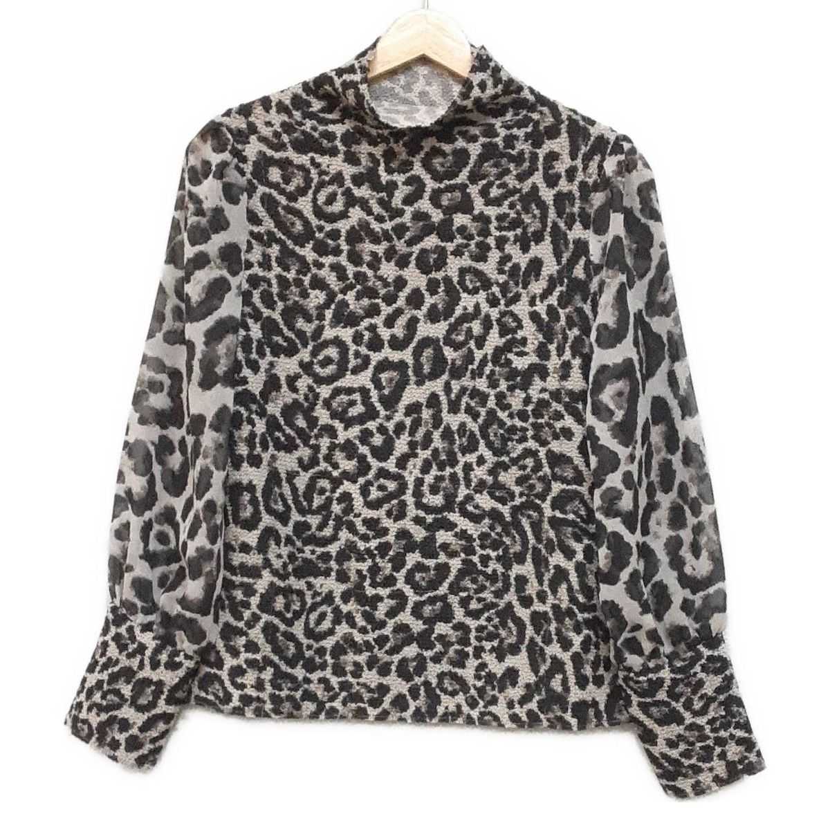 NOKO OHNO ノコオーノ 長袖カットソー サイズ42 L レディース - ライトグレー×黒×ダークグレー