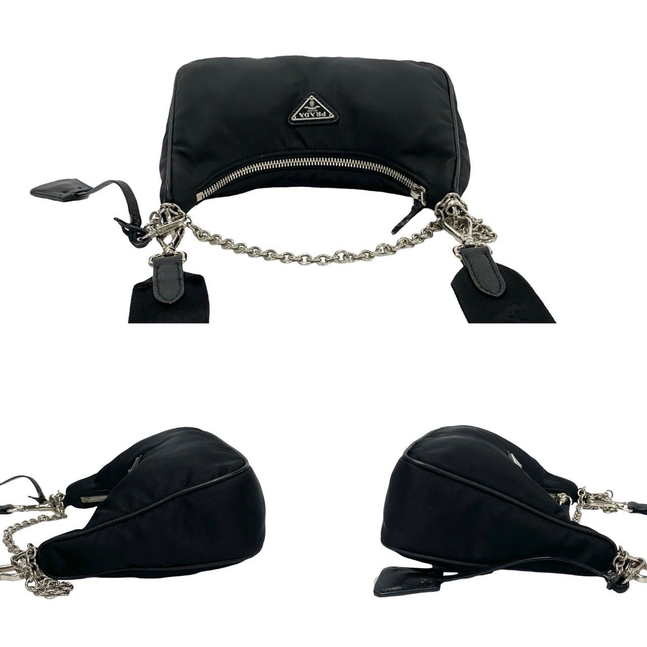 ほぼ未使用 希少品 PRADA プラダ Re:Edition 三角ロゴ 金具 ナイロン