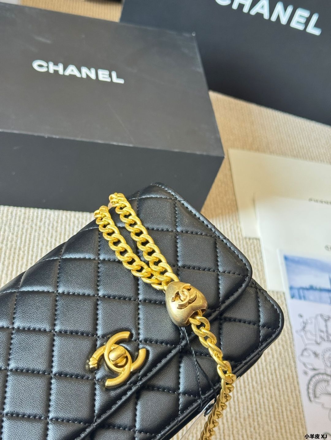 今日 Vintage Chanel ラブリング ファンデュボ Love Lock Wallet on Chain