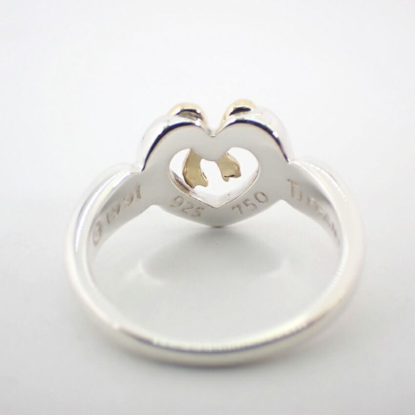 ティファニー 925/750 ハートリボン リング /7号/g509-30 - メルカリ 