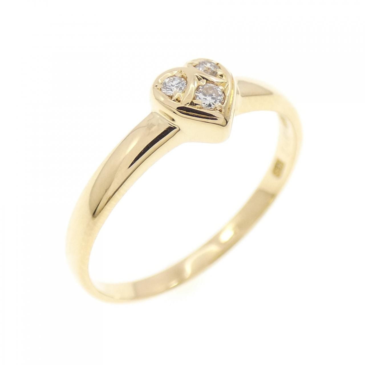 K18YG ハート ダイヤモンド リング 0.06CT - メルカリ
