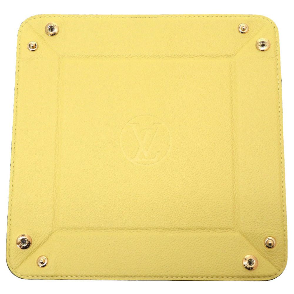 美品 ルイヴィトン LVサークル ノベルティ レザー イエロー 黄 小物