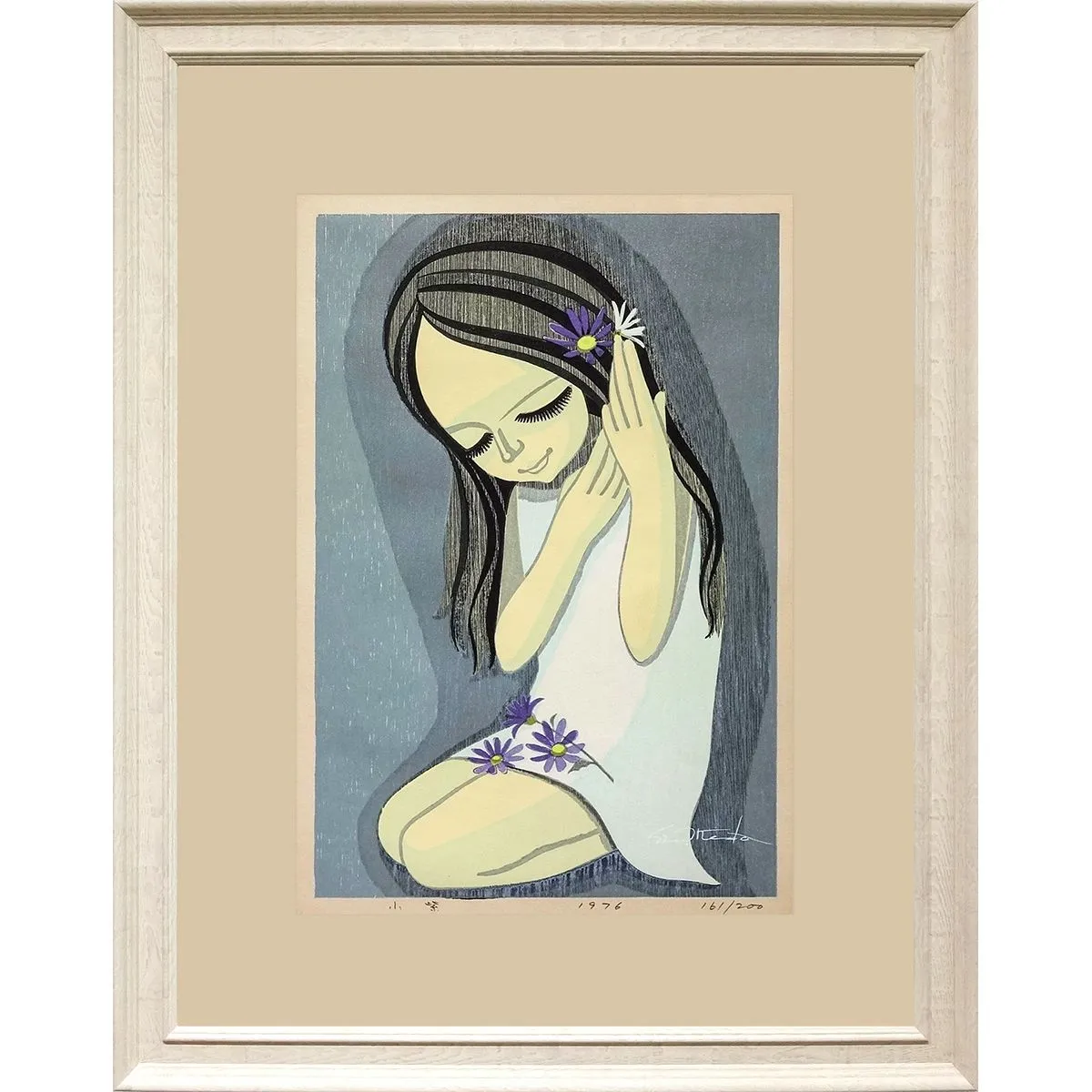 【真作】池田修三「風花」1983年 大判木版画 画廊シール有り 版画 絵画 真作】池田修三「風花」1983年 大判木版画 画廊シール有り 版画