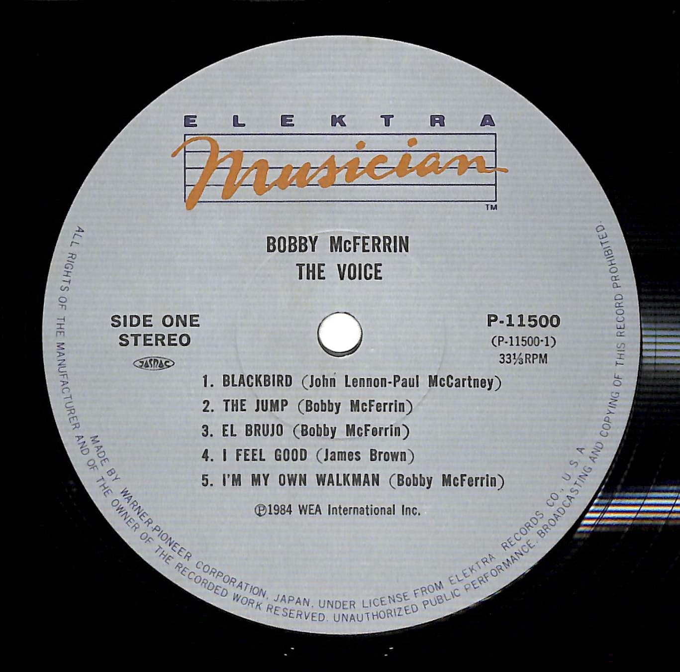 m1577【LP/帯付】ボビー・マクファーリン/ザ・ヴォイス/P-11500 - メルカリ