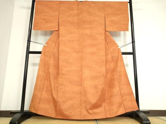 平和屋着物▽上質な紬 単衣 縞 正絹 逸品 DAAT9869az