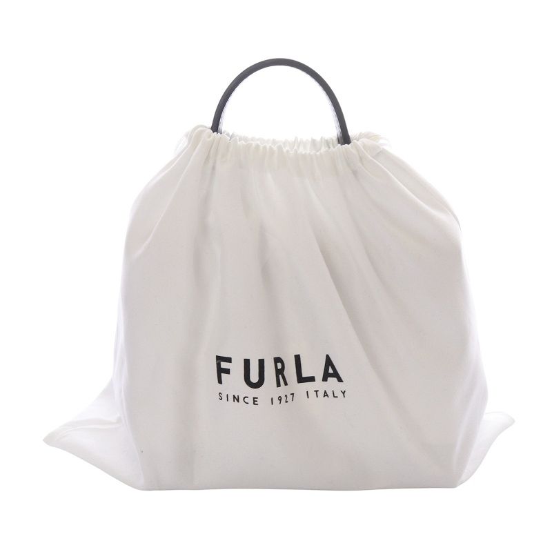フルラ FURLA EMMA ハンドバッグ レザー バイカラー 黒 ブラック