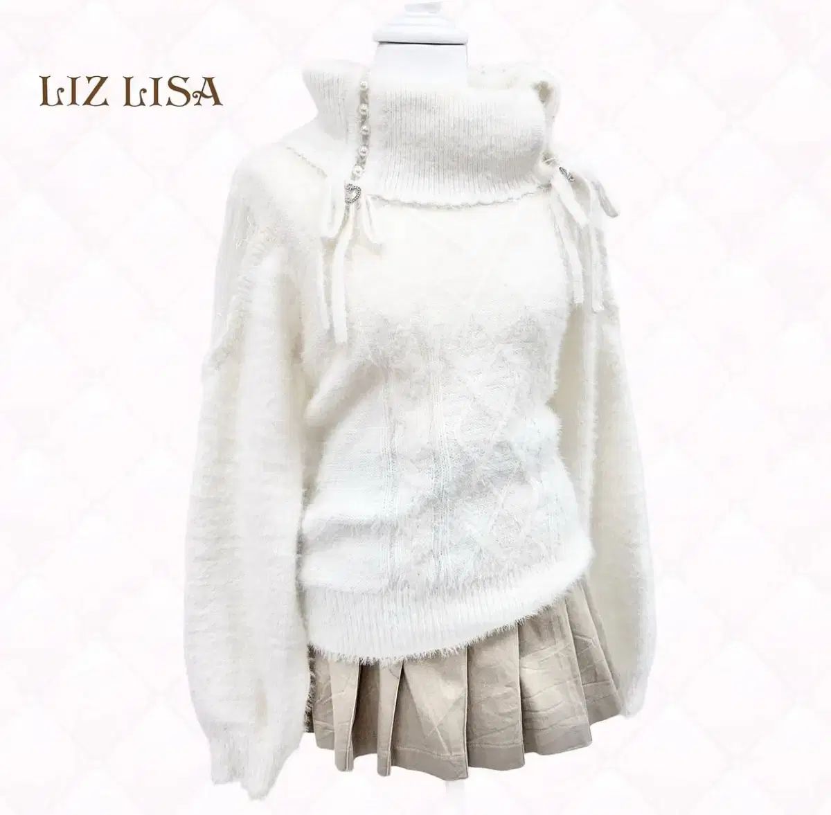 激レア LIZLISA かぎ編み アイボリー薄手ニット y2k 姫ギャル 激レア LIZLISA かぎ編み アイボリー薄手ニット y2k 姫ギャル