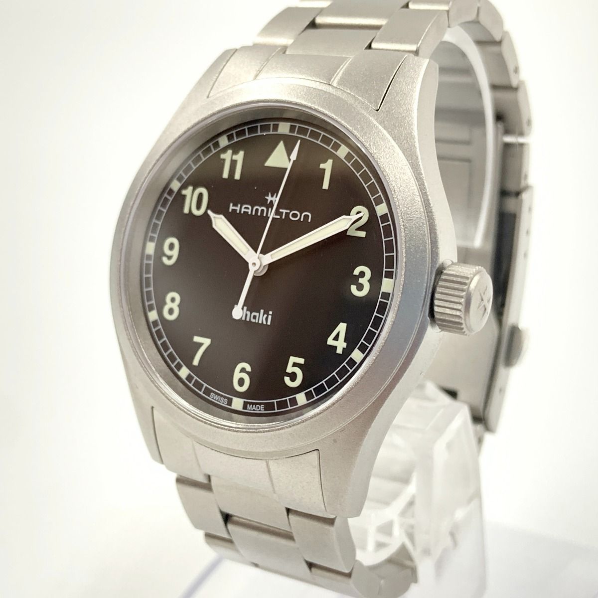 〇〇HAMILTON ハミルトン フィールド クォーツ 腕時計 H694010 グレー