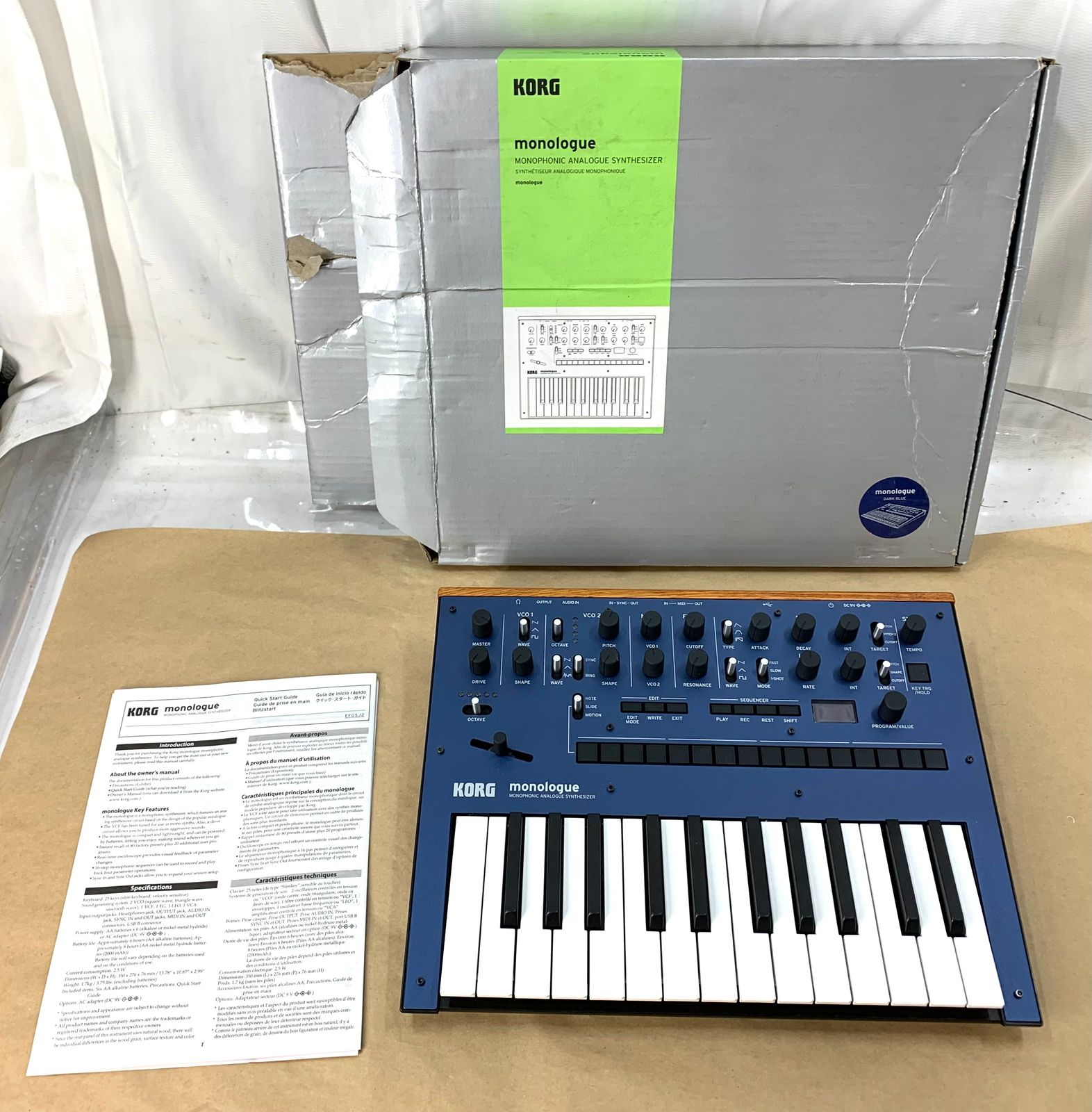 極美品】 KORG コルグ MONOLOGUE-BL ブルー モノフォニック