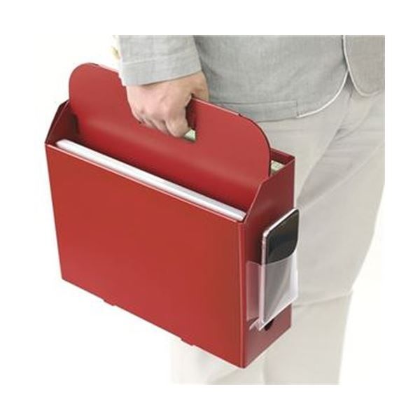 まとめ プラス PPキャリーボックス A4Eレッド FL-126BF 1個 ×20セット