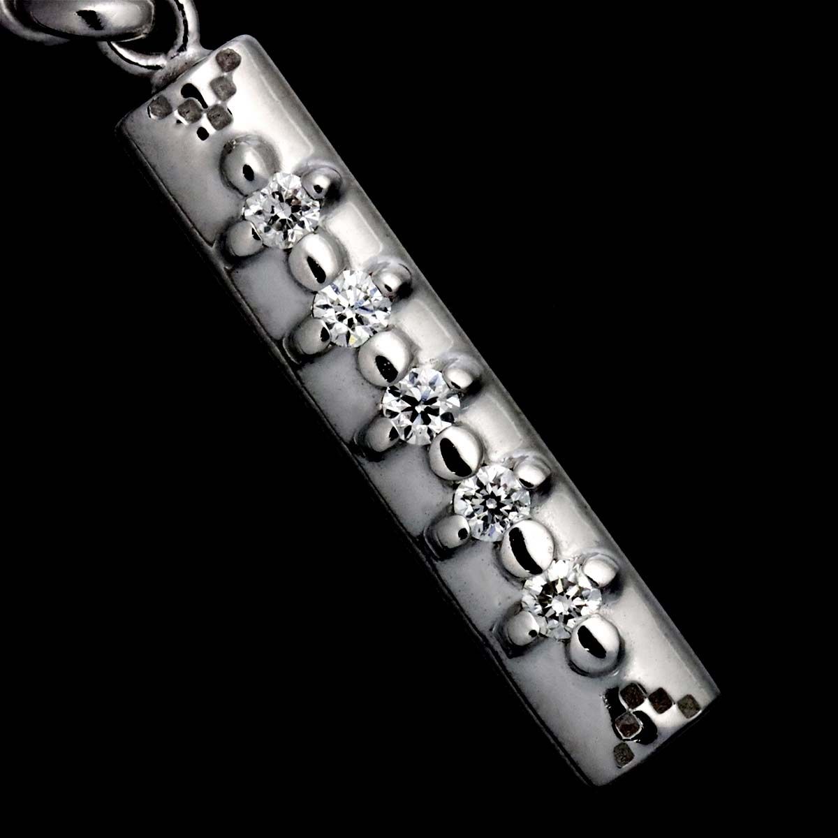 グッチ GUCCI ディアマンティッシマ ダイヤ ピアス K18 WG ホワイト