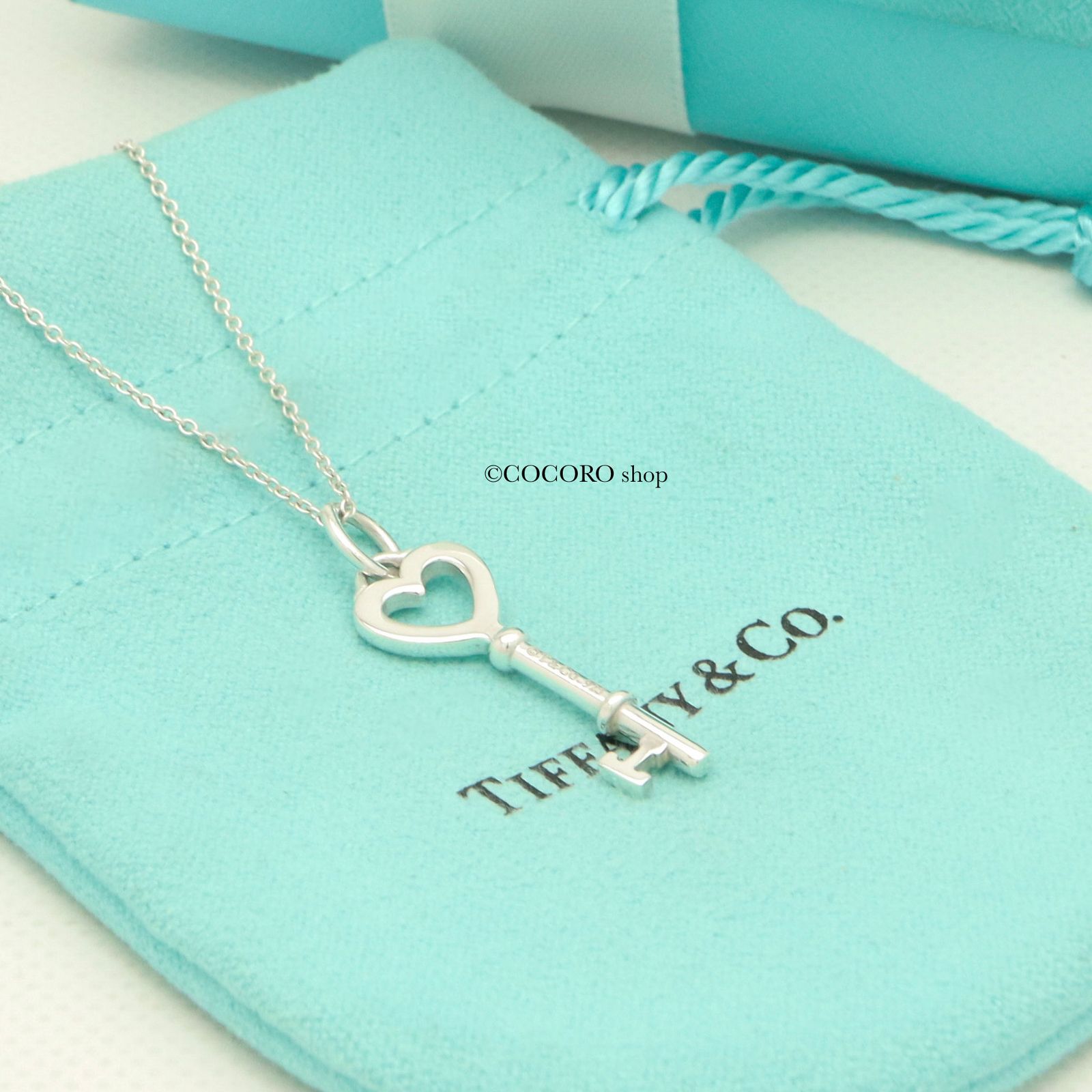【高価値】 ミニ TIFFANY&Co. 美品】ティファニー ハート ネックレス キー ネックレス・ペンダント