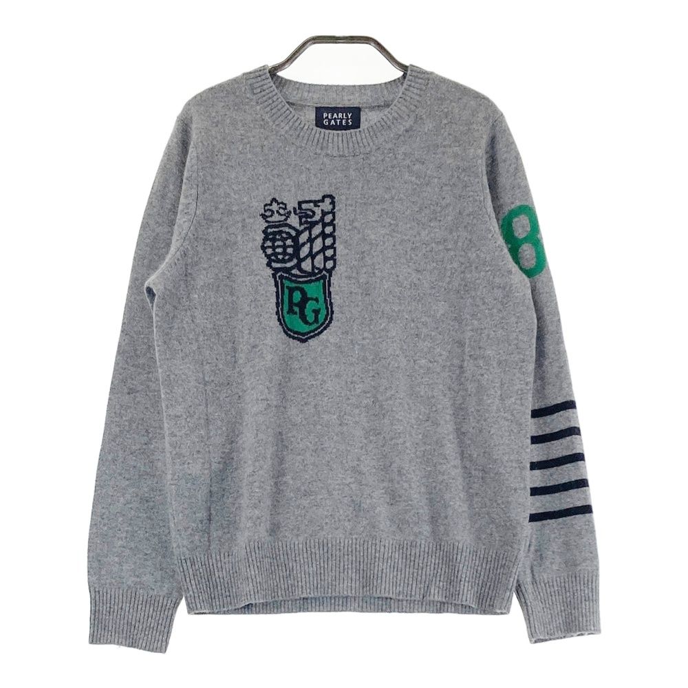 【未使用】パーリーゲイツ　カシミヤセーター　ニット　カシミヤ100% 紫　5 未使用】パーリーゲイツカシミヤセーターニットカシミヤ100% 紫5