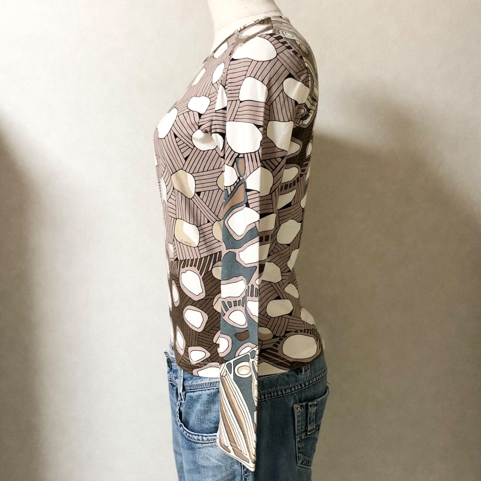 HERMES エルメス 長袖 ぶどう狩り スカーフ柄 マルジェラ期