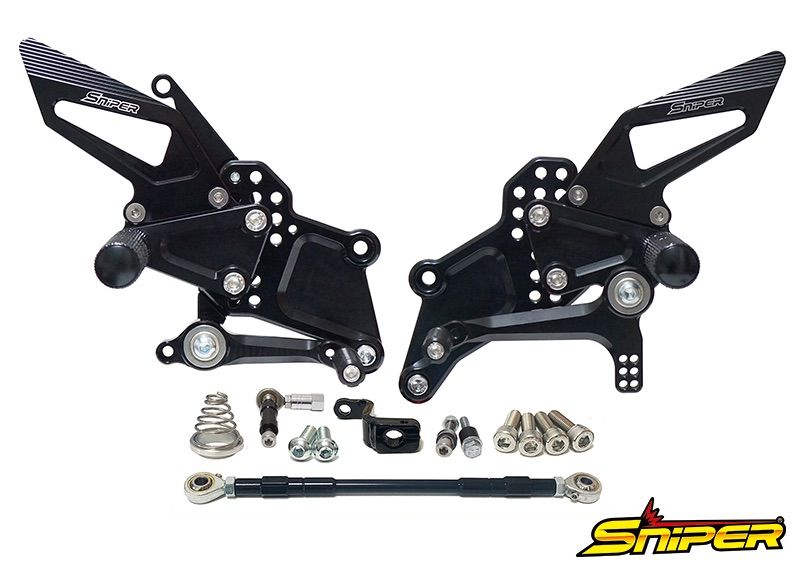 アウトレット品 YZF-R25|YZF-R3 MT-25|MT-03 ストリート用 バックステップ 黒 ABS対応
