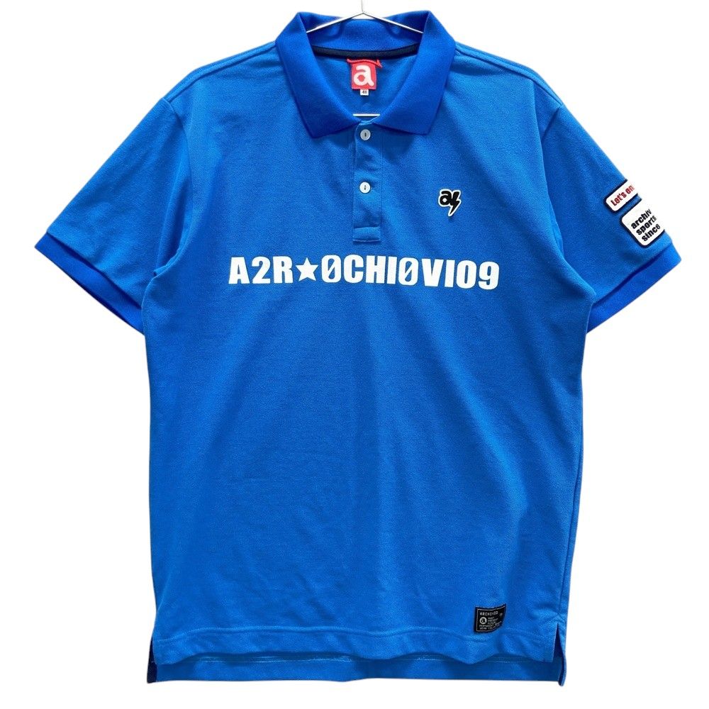 サイズ：48 ARCHIVIO アルチビオ 半袖ポロシャツ ブルー系