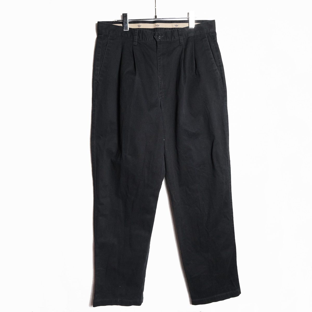 90's リーバイス ドッカーズ ２タック コットン チノ パンツ 黒 (35×34) ブラック Levi's 00年代 オールド 旧タグ DOCKERS 1999年製 Y2K アメリカ古着 USED  ビンテージ ヴィンテージ