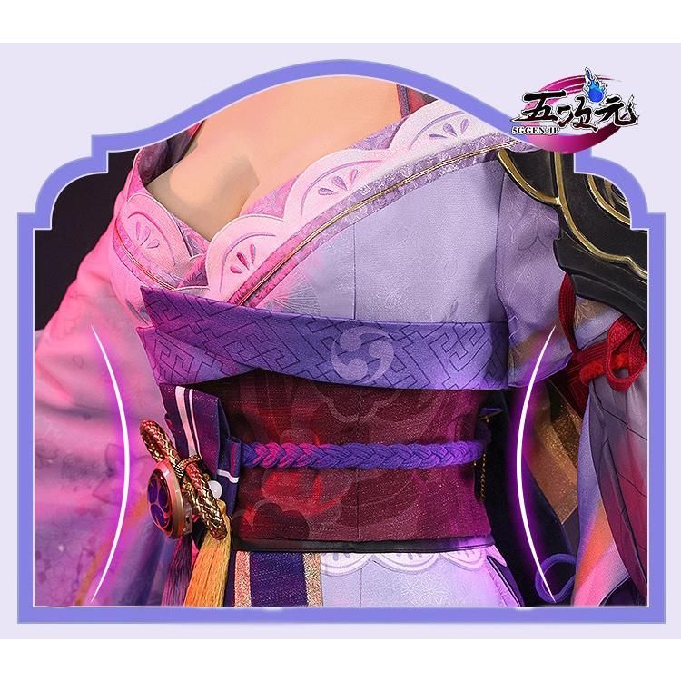 原神　雷電将軍　コスプレ　衣装　M 靴　ウィッグ 三分妄想　リニューアル版 三分妄想 原神 コスプレ 雷電将軍 衣装 リニューアルVer