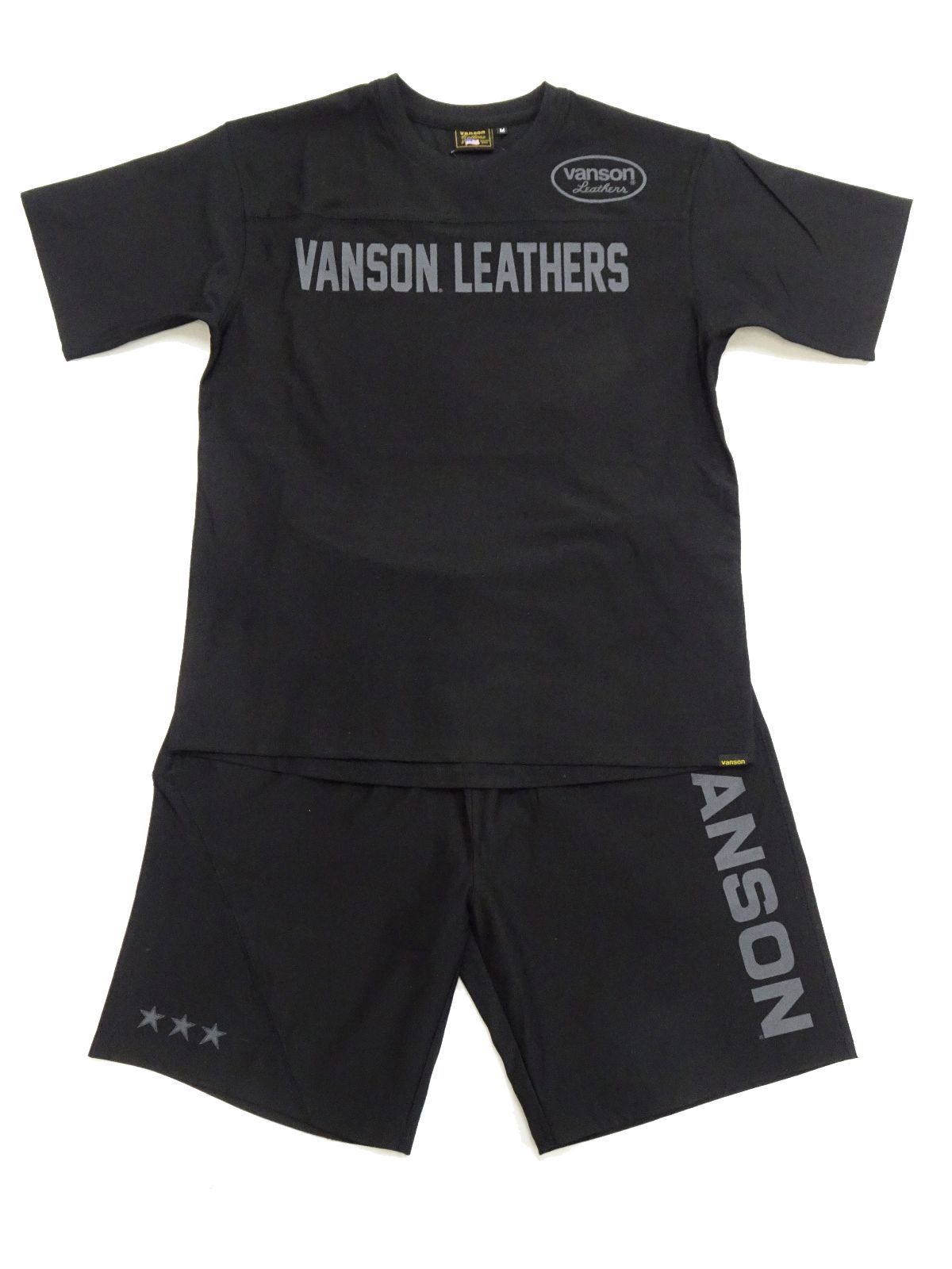 30）VANSON ブラックジャージ上下セット Mサイズ