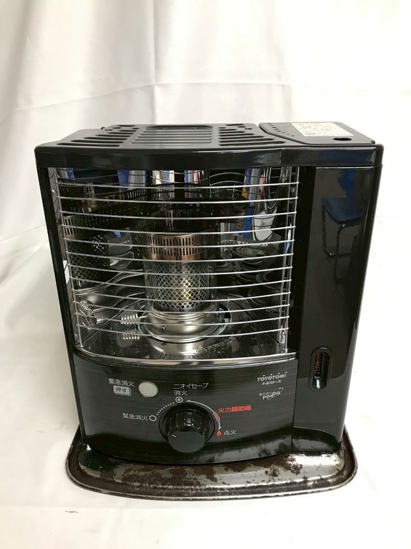 【北見市発】トヨトミ TOYOTOMI 自然通気形開放式石油ストーブ RSV-23 2017年製 黒 暖房器具 冬物家電 寒さ対策