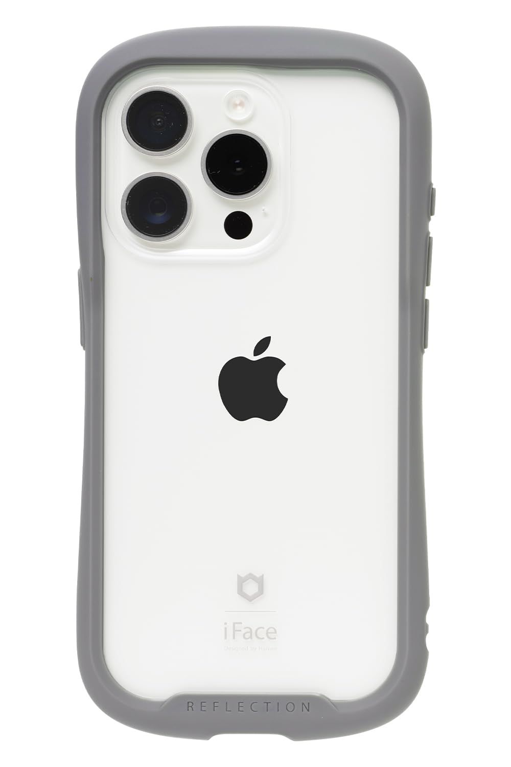 iFace Reflection iPhone 15 Pro ケース クリア 強化ガラス (グレー)【アイフェイス アイフォン15pro 用 iphone15プロ 用 カバー 韓国 耐衝撃 透明 ストラップホール】 [グレー・iPhone 15 Pro専用]
