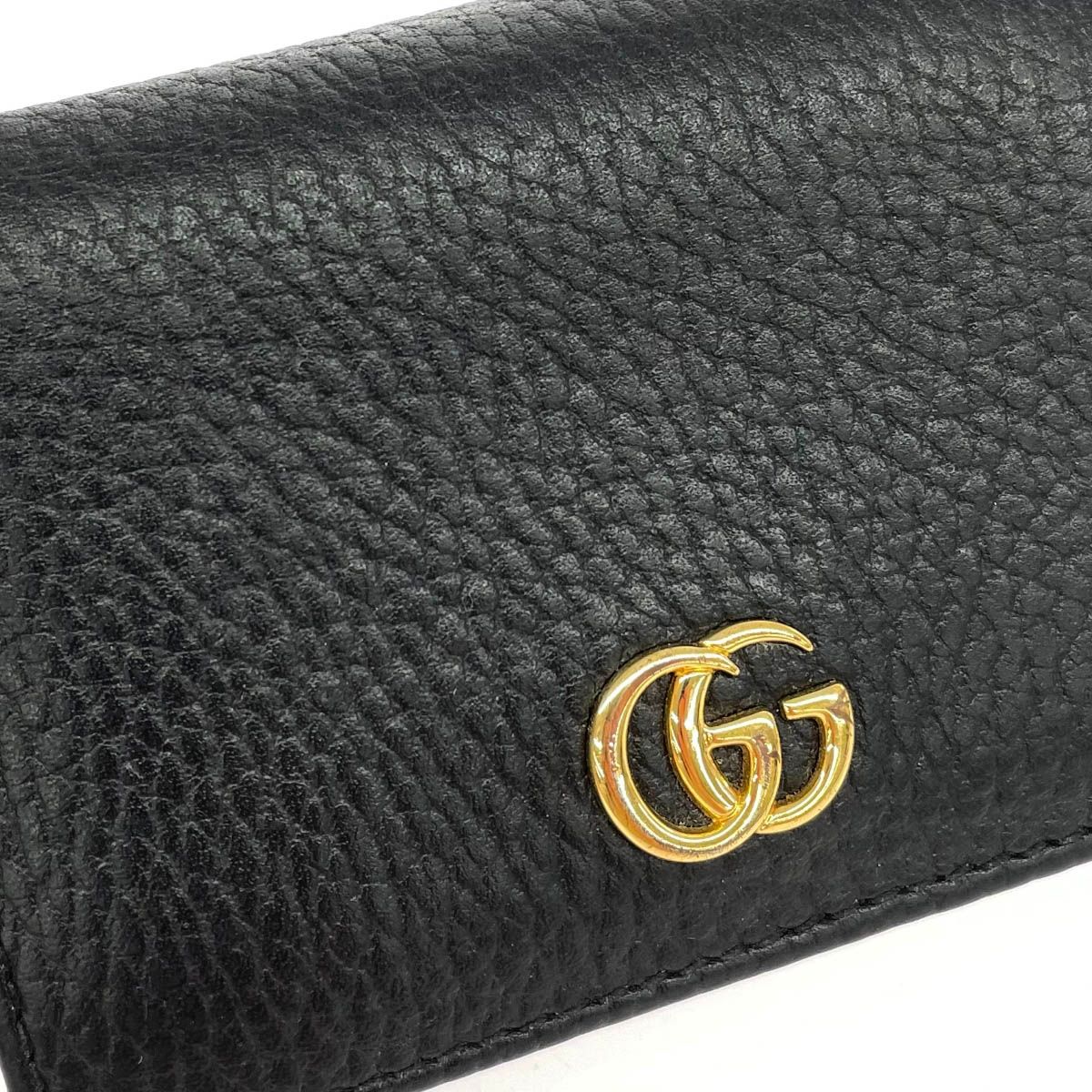 GUCCI グッチ プチマーモント 二つ折り 財布 456126 0416 ブラック