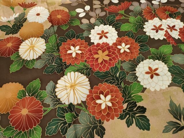 平和屋着物○豪華振袖 駒刺繍 雲重ね草花文 金彩 正絹 逸品