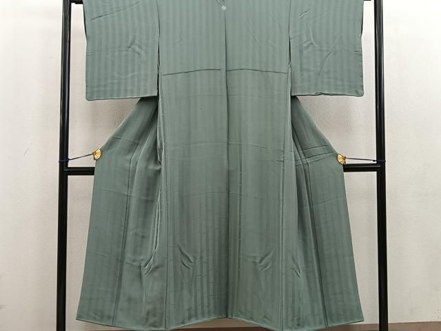 平和屋着物□上質な色無地 花地紋 藍白色 正絹 逸品 BAAQ3934ui 平和屋