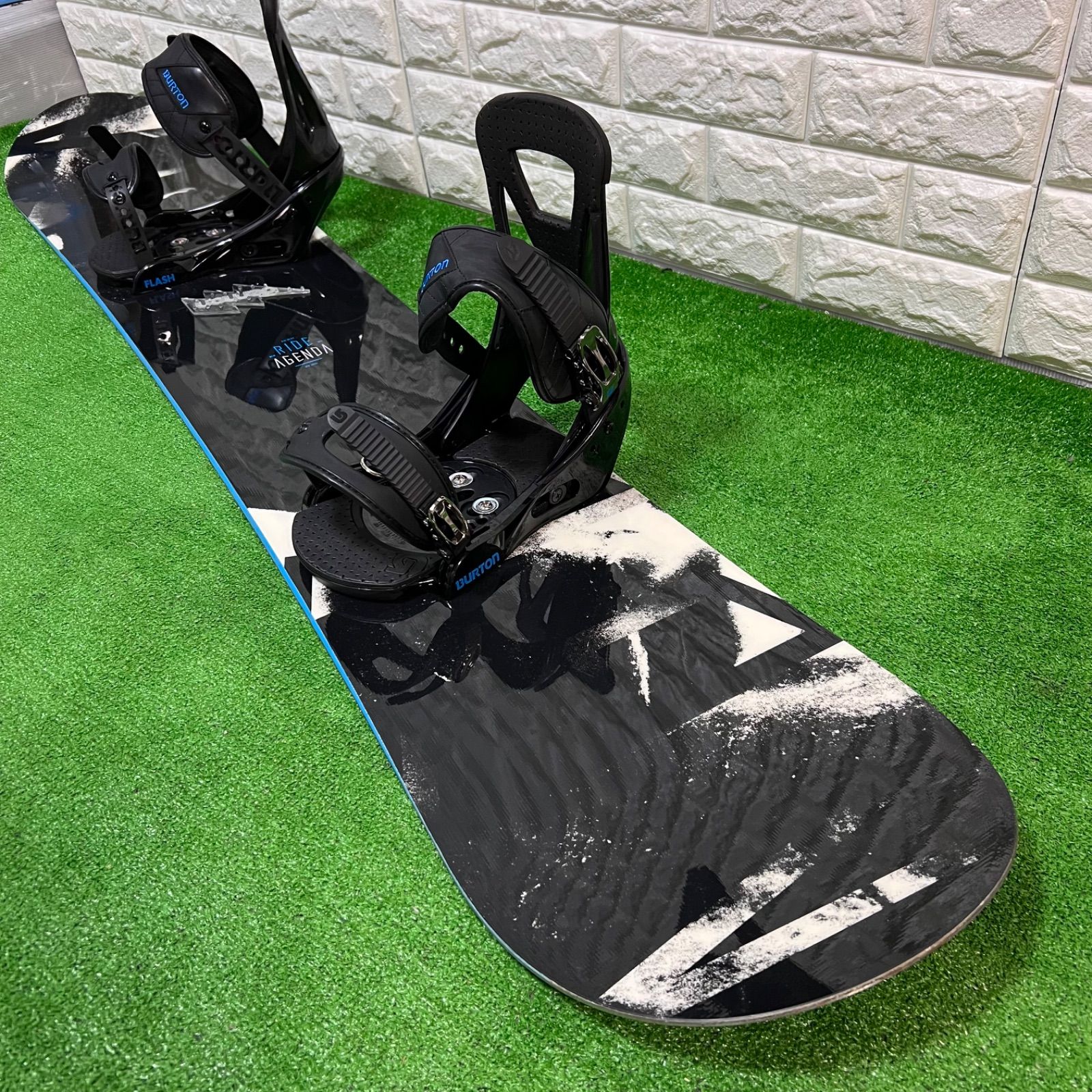 RIDE AGENDA 156 スノーボード BURTON FLASH M オールラウンド グラトリ 3点セット ケース付き