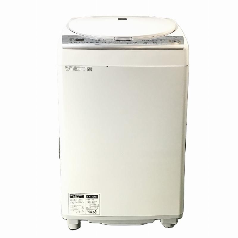 美品 送料込 SHARP ES-TX8C-W 洗濯乾燥機 2019年製 シャープ 8kg 洗濯機 ES-TX8C 2019年製