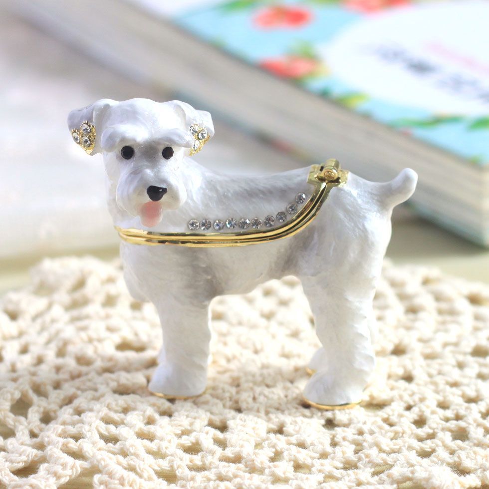 384-1【正規品】ミニチュアシュナウザー 犬 ジュエリーボックス ピィアース 東京銀座PICALS 東京銀座ピカルス 可愛い ブランド おしゃれ プレゼント オブジェ 置物 動物 誕生日プレゼント プロ