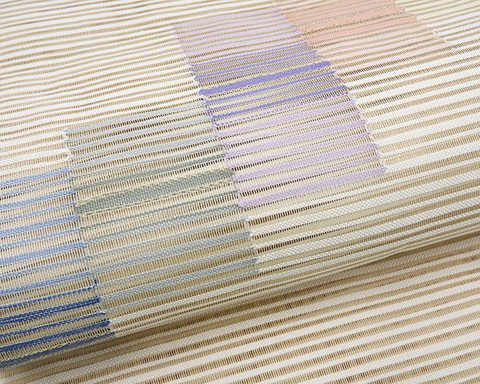 洗える着物 新品 夏着物 4点セット 絽綴れ 帯締め 帯揚げ 夏帯