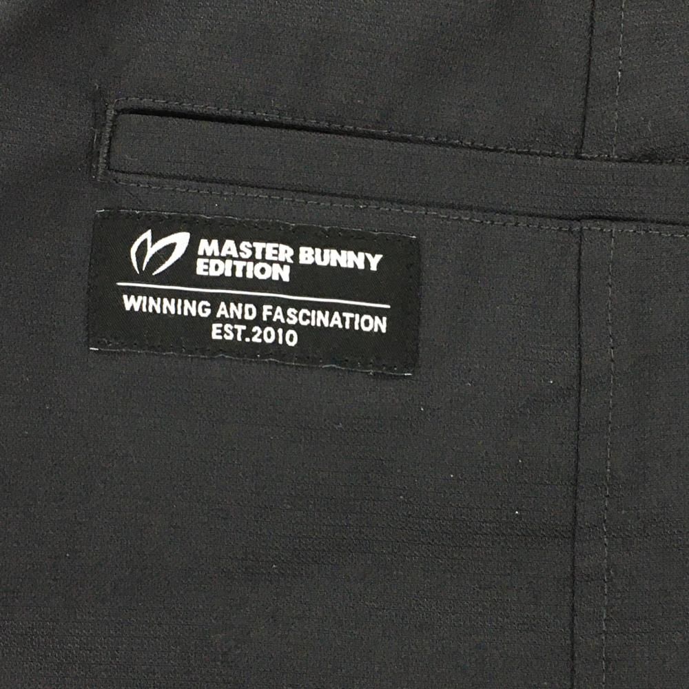 MASTER BUNNY EDITION - 【超美品】マスターバニー スカート 黒 ロゴシルバー ストレッチ 背面裾プリーツ  レディース 00(XS) ゴルフウェア MASTER BUNNY EDITION マスターバニー MB EXストレッチバックロゴスカート レディース