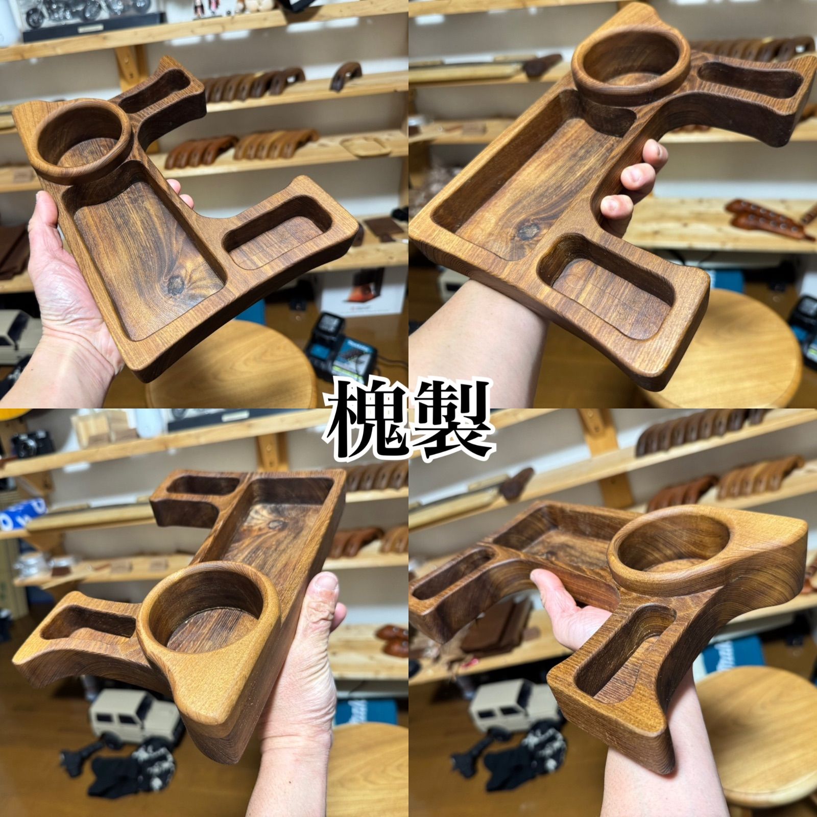 jb64.74用 銘木センターコンソールドリンクホルダーMT用