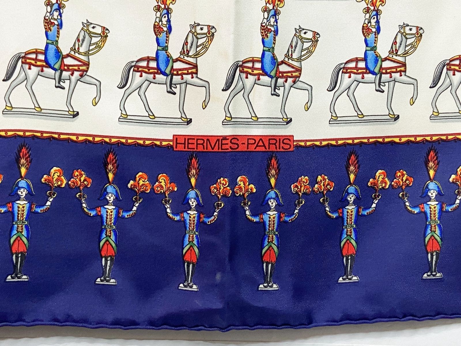 フランス製 HERMES エルメス カレ90 LES ARTIFICIERS 花火師