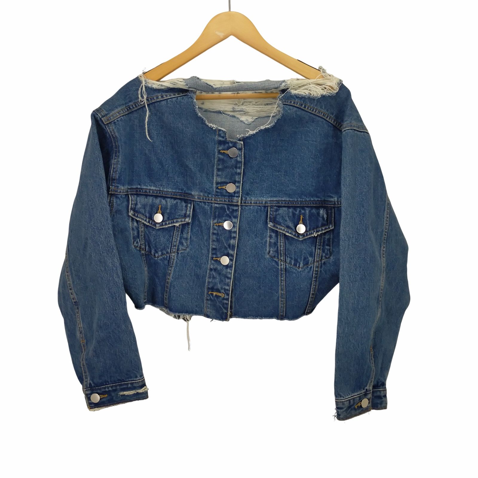 パーバーズ PERVERZE Wide Cut Denim Jacket ワイドカットデニムジャケット レディース FREE