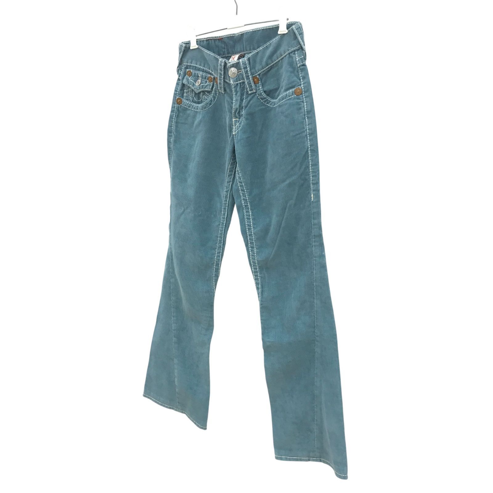Z1461 TRUE RELIGION コーデュロイパンツ ブーツカット フレア ブルー