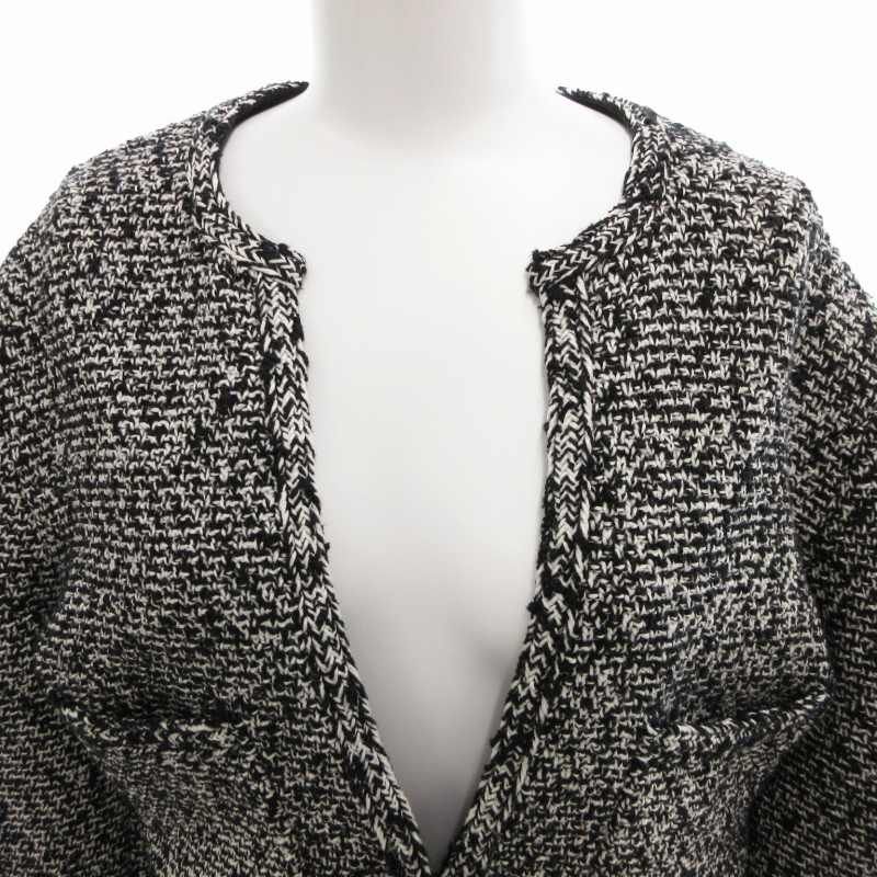 セオリーリュクス theory luxe ジャケット ブルゾン ツイード 38 白 黒