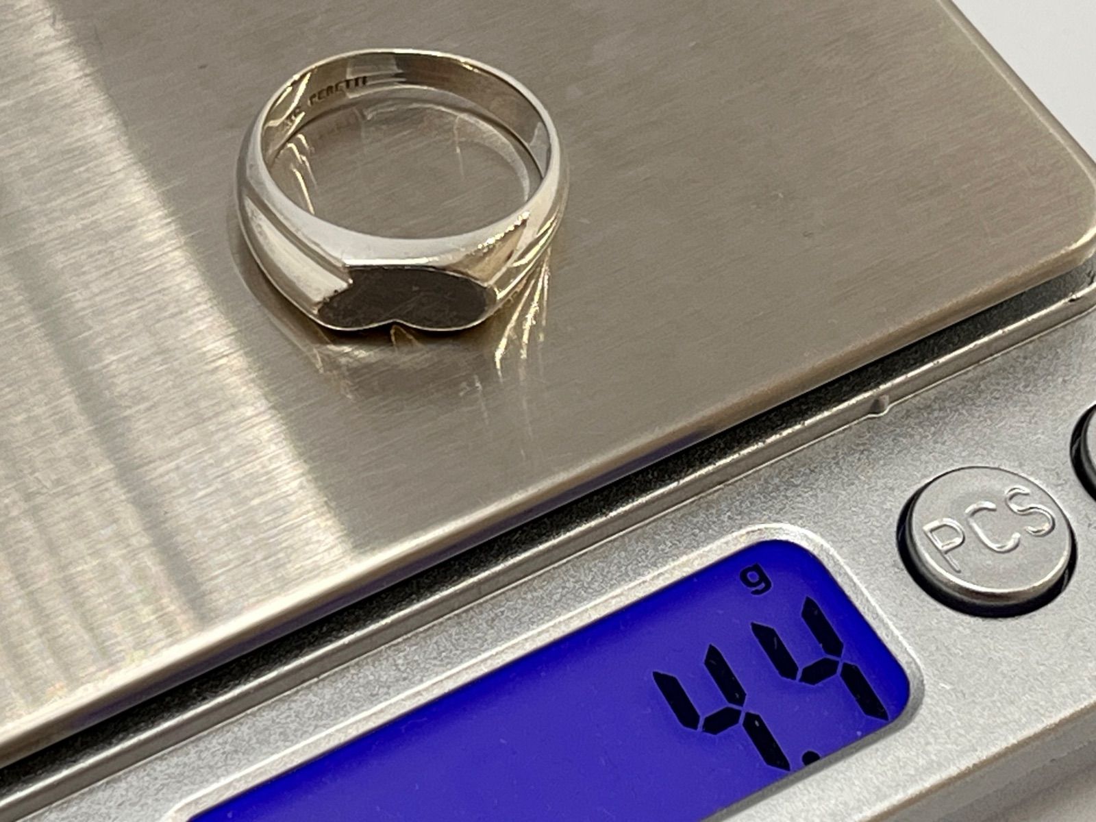 a078 Tiffany&Co. ティファニー カーブド ハート シグネット リング