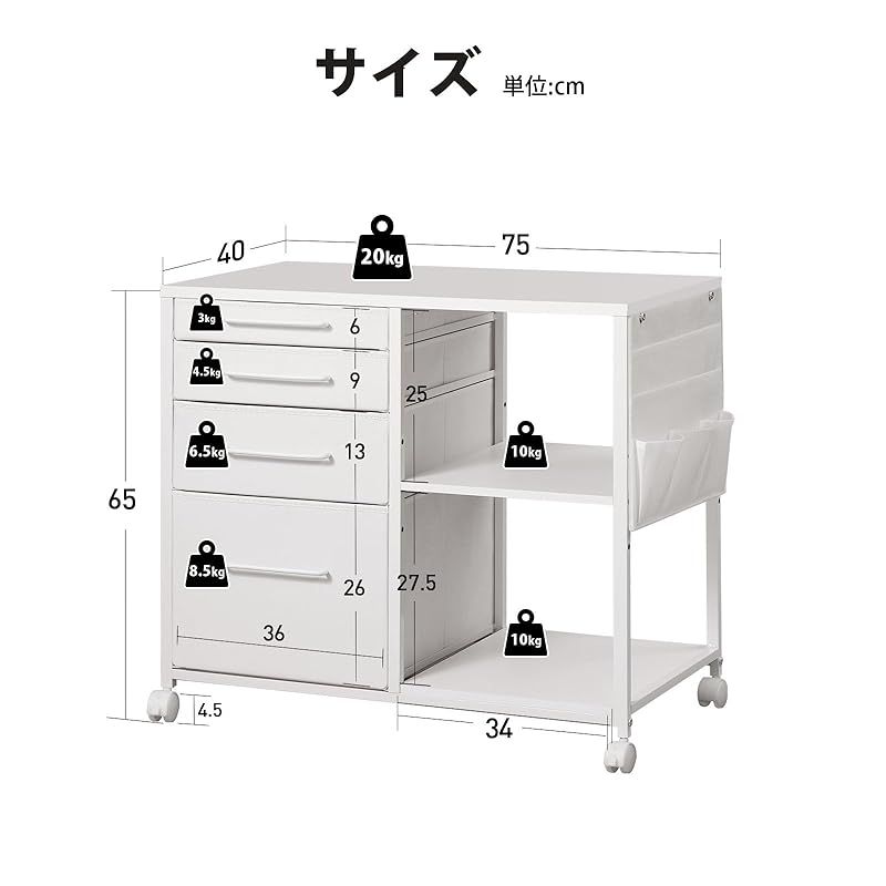 幅750*奥行400*高さ650mm
