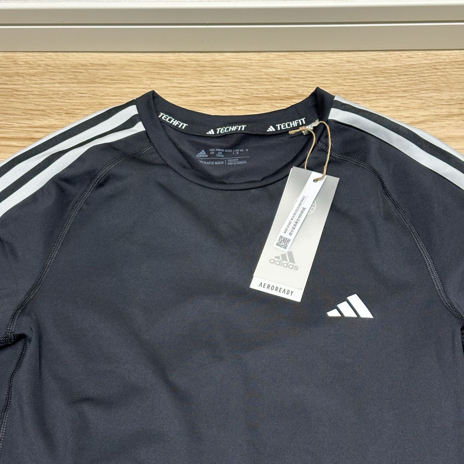 古着】【タグ付き】 USED古着 アディダス adidas 長袖 Tシャツ テック