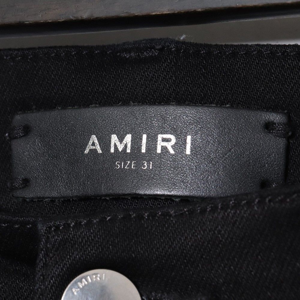 AMIRI MX1ロゴパッチスリムフィットデニムパンツ サイズ31 ブラック