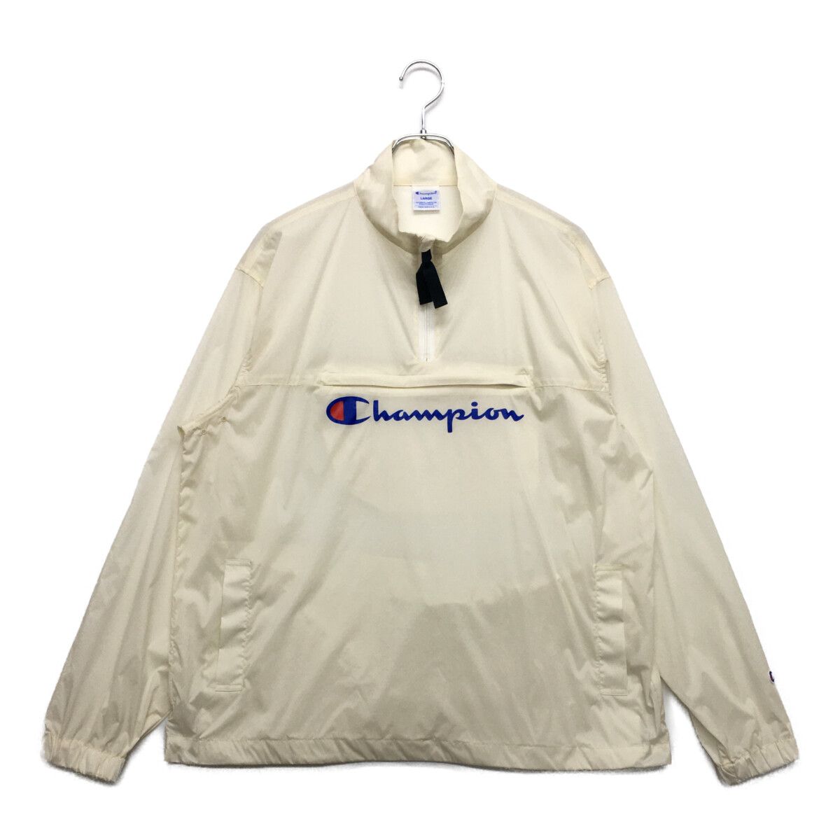 中古 メンズ チャンピオンゴルフ Champion ジャケット L 白 ホワイト 長袖ハーフジッププルオーバー 薄手