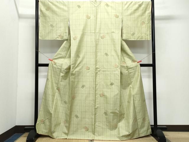 平和屋着物●上質な紬 舞蝶文 正絹 ♥ CAAZ0936vf