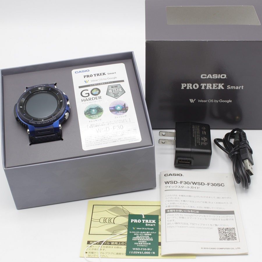 美品】CASIO PRO TREK Smart WSD-F30-BU ブルー カシオ スマート