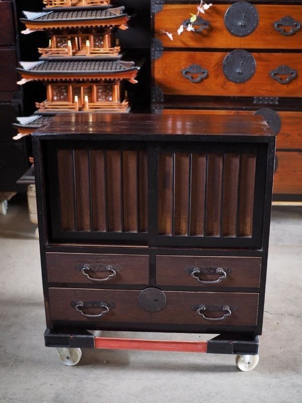信州型１００年モノ小さなキャビネット 明治時代 古録展 品番S10537