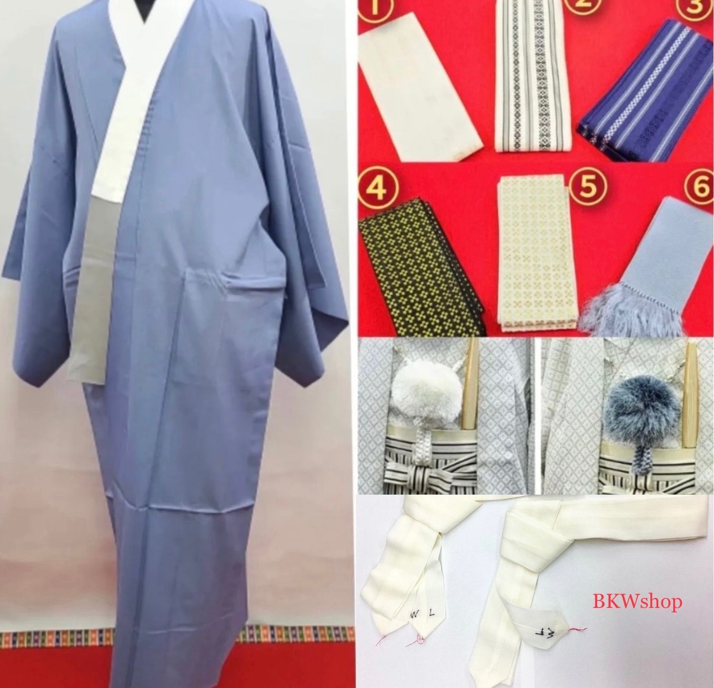 男帯 角帯 羽織紐 伊達締めベルト2本 足袋25cm 清々しく 