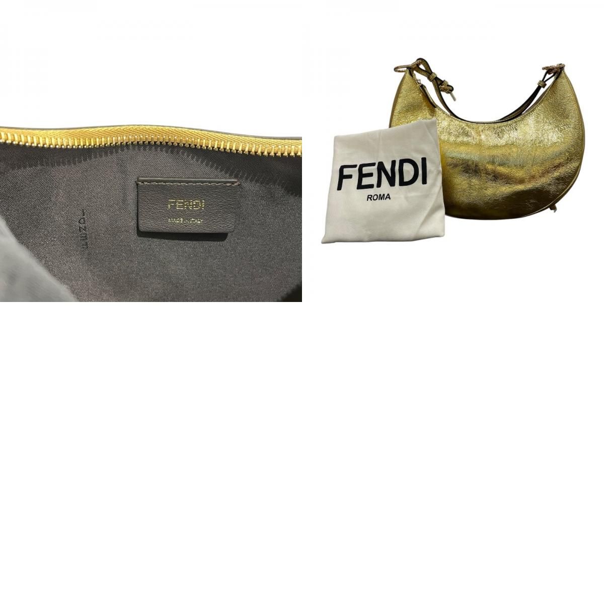 フェンディ FENDI グラフィスモール 8BR798 ゴールド ゴールド金具 レザー レディース ショルダーバッグ FENDI（フェンディ） バッグ ハンドバッグ フェンディグラフィ