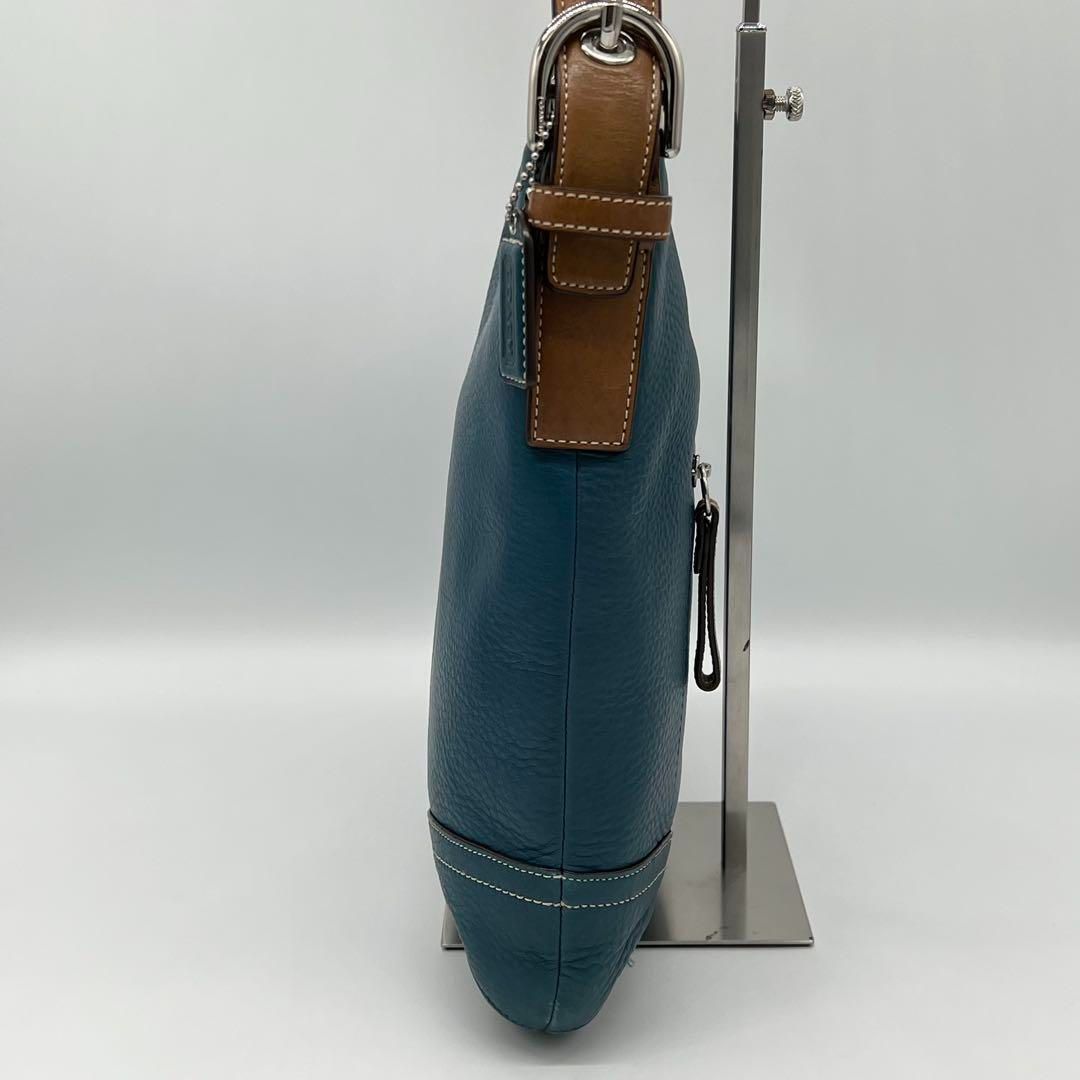✨️美品✨️COACH ショルダーバッグ レザー シンプル ターコイズ 