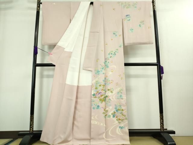 平和屋本店■極上　本加賀友禅作家　村田幸司　訪問着　紫陽花　あじさい　虹色地　逸品　DZAA8653kh5 平和屋本店□極上 本加賀友禅作家 村田幸司 訪問着 紫陽花 あじさい 虹